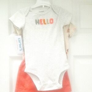 Carter's 3 Piece Set 'Hello' (6m) NWT